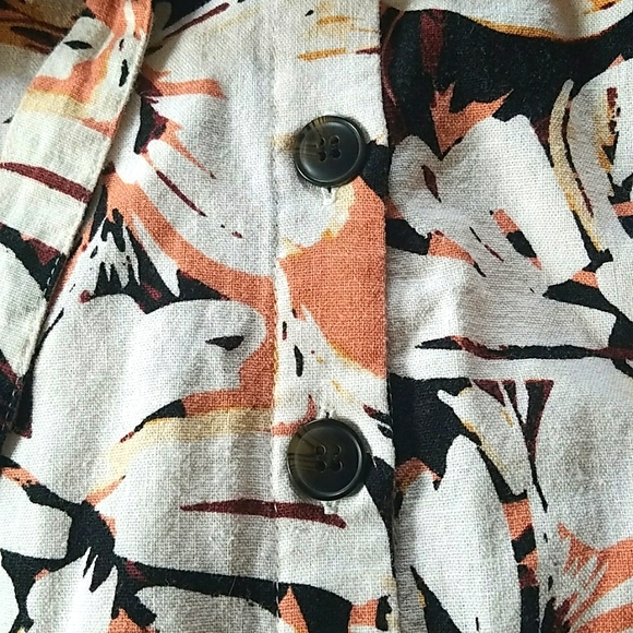 Linen Blend Button Down Sundress - Picture 3 of 8